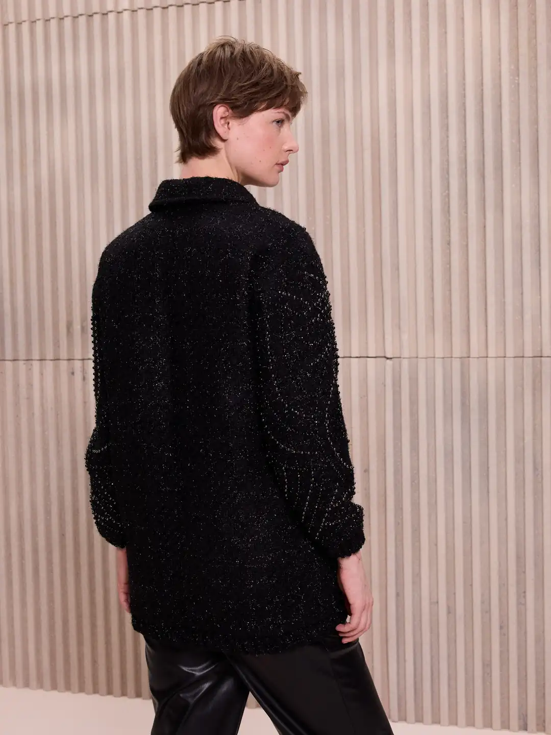 QUPRA- İnci Aksesuarlı Roma Bomber Ceket