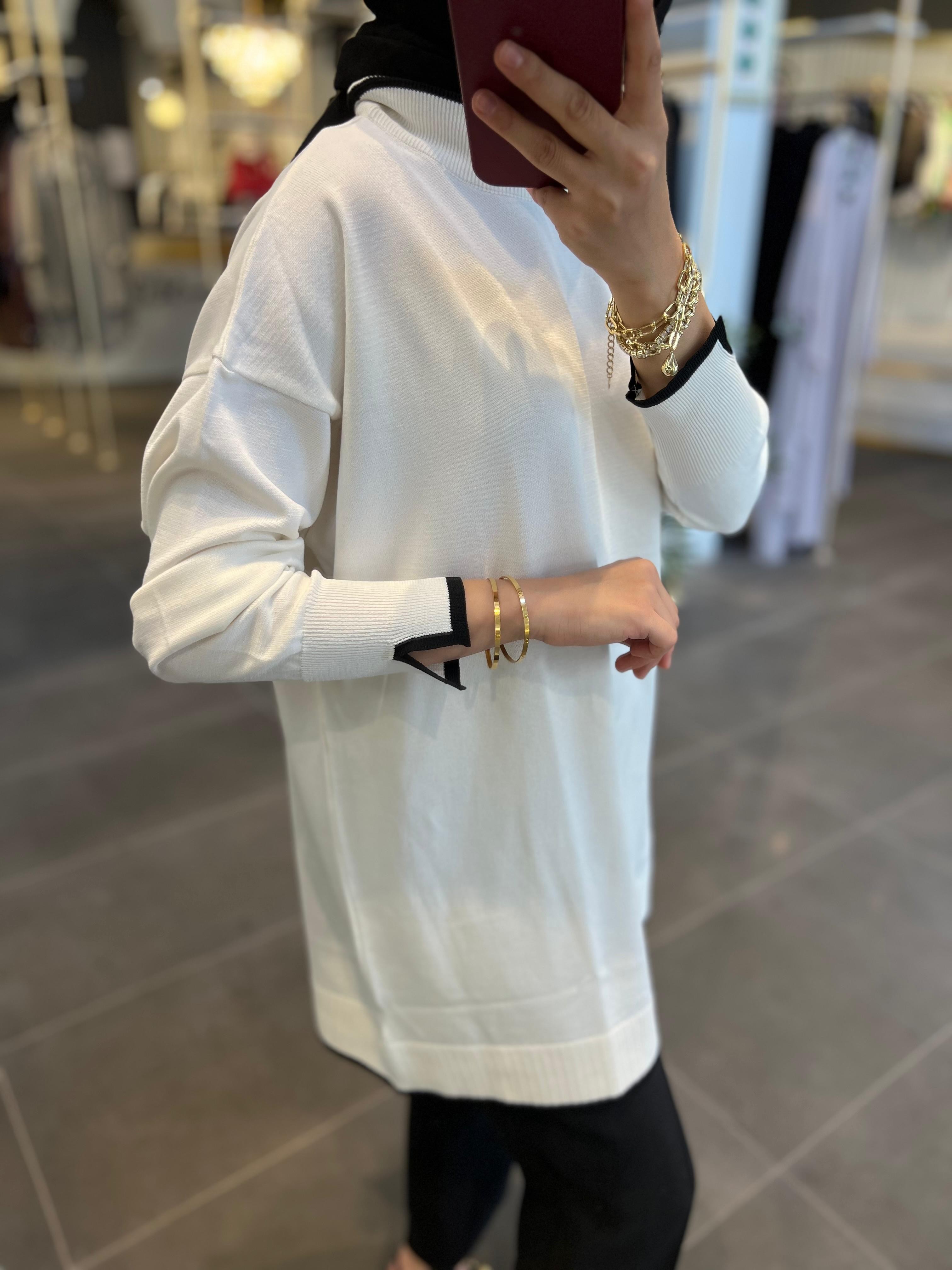 N'PRİVE- MERSERİZE EKRU TUNİK