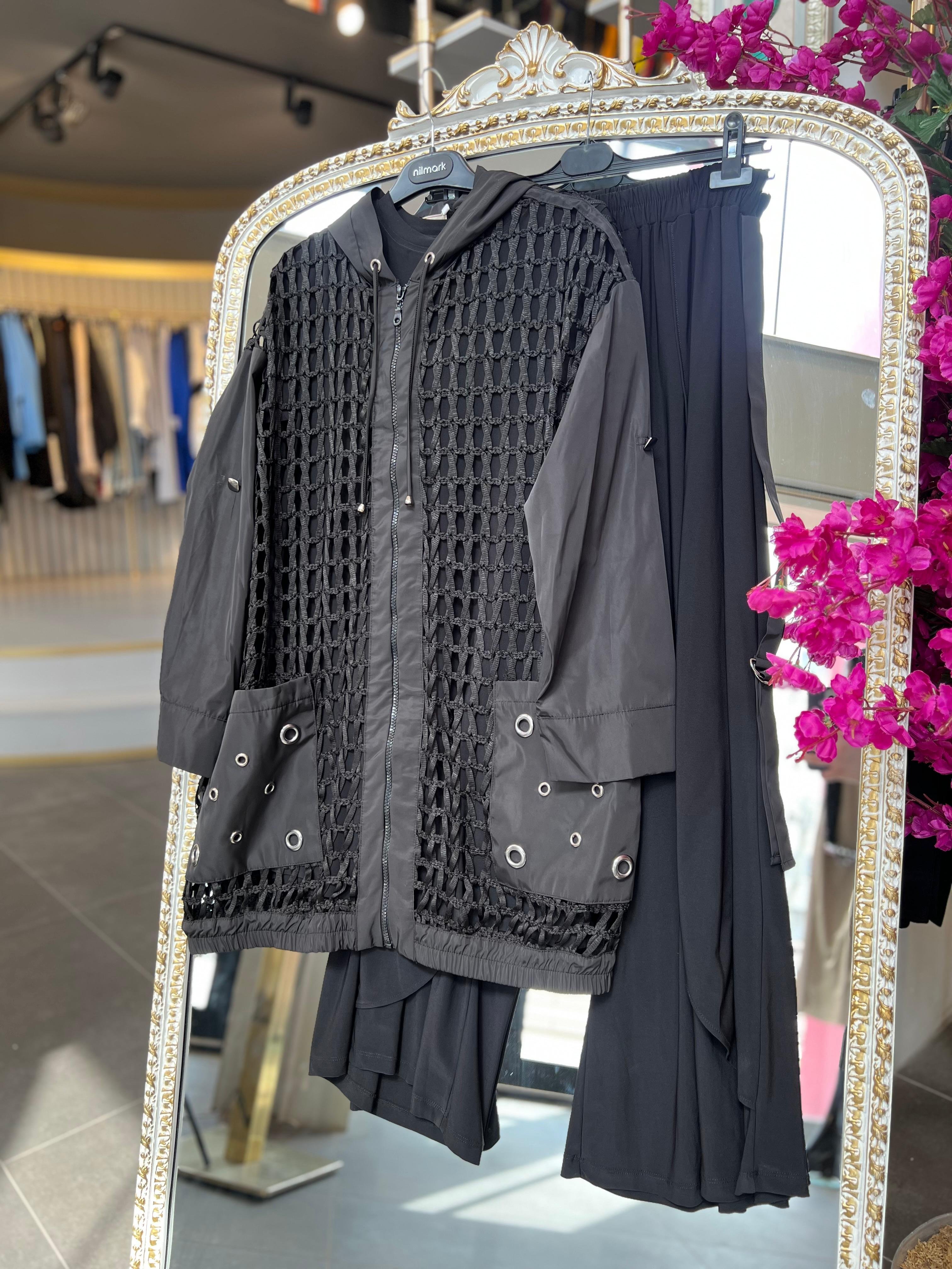 STYLE ELAN- FİLE DETAYLI KAPÜŞONLU 3'LÜ TAKIM