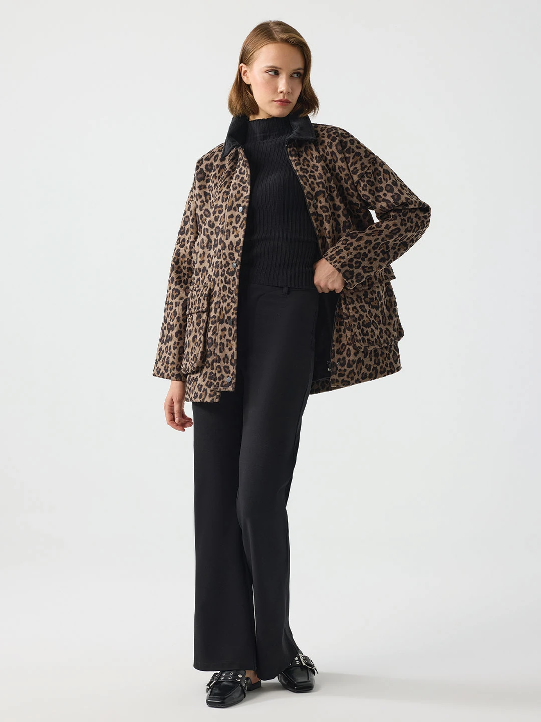 UNIQUE- LEOPAR DESENLİ MONT