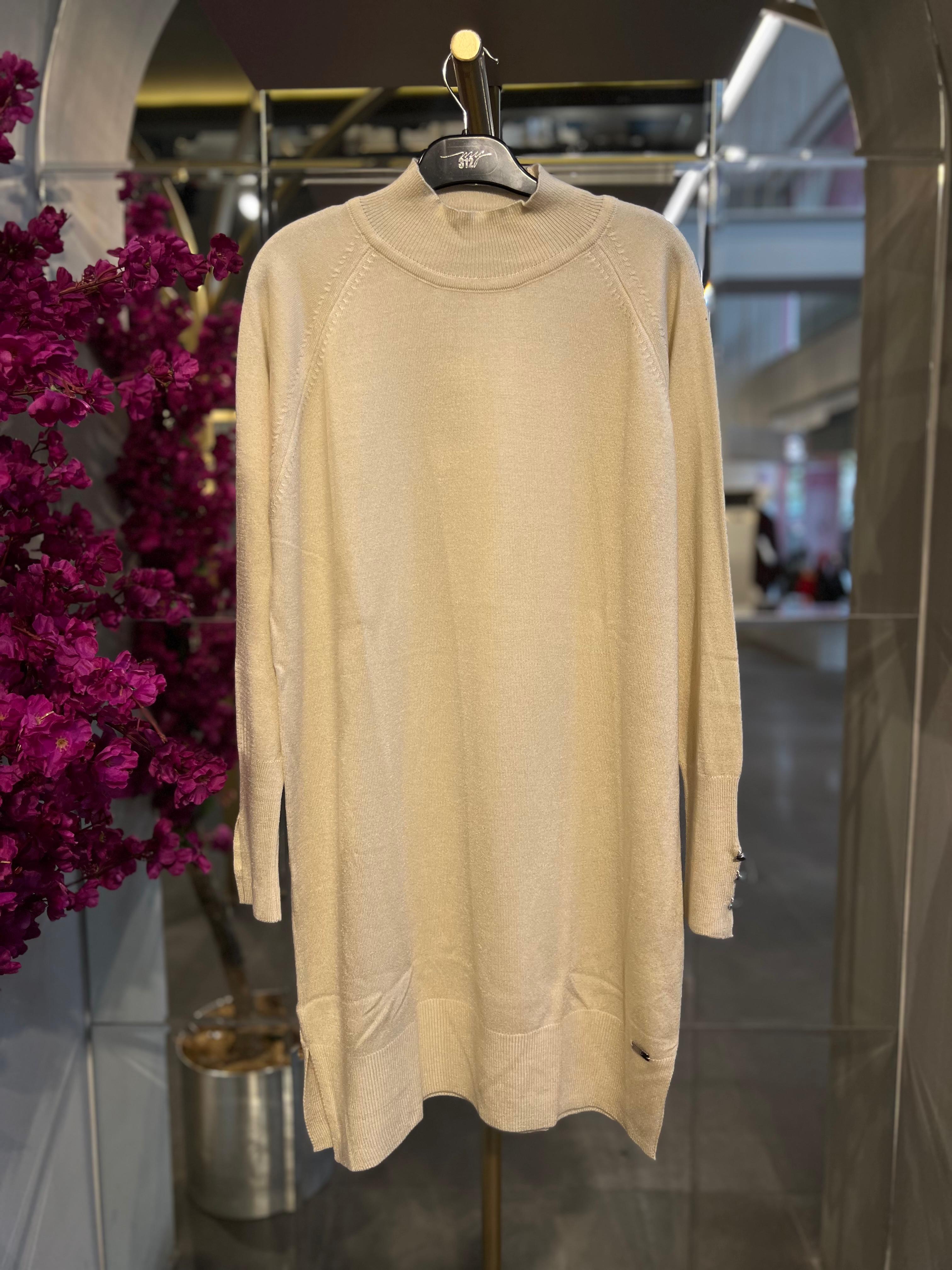 MY312- KOLLARI DÜĞME DETAYLI BEJ TRİKO