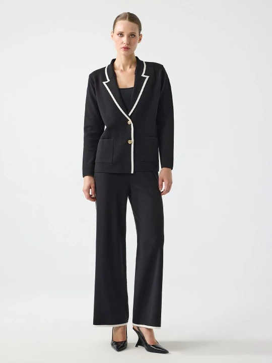 UNIQUE- ÇİFT RENKLİ SİYAH TRİKO TAKIM