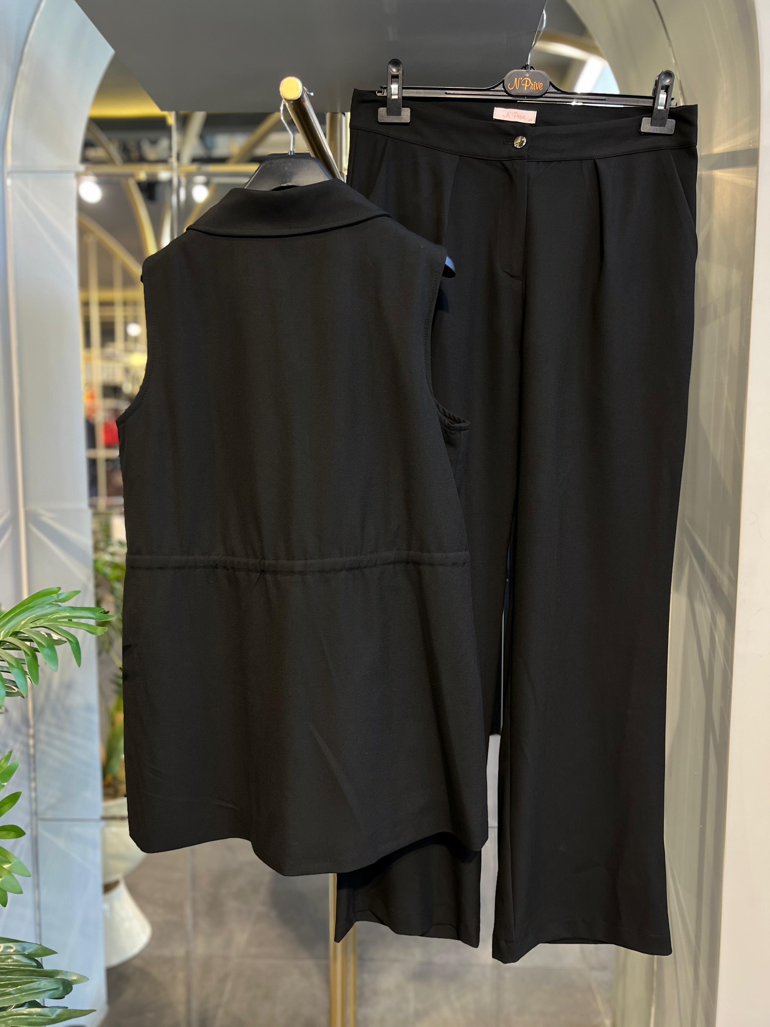 N'PRİVE- CEP DETAYLI YELEK TAKIM