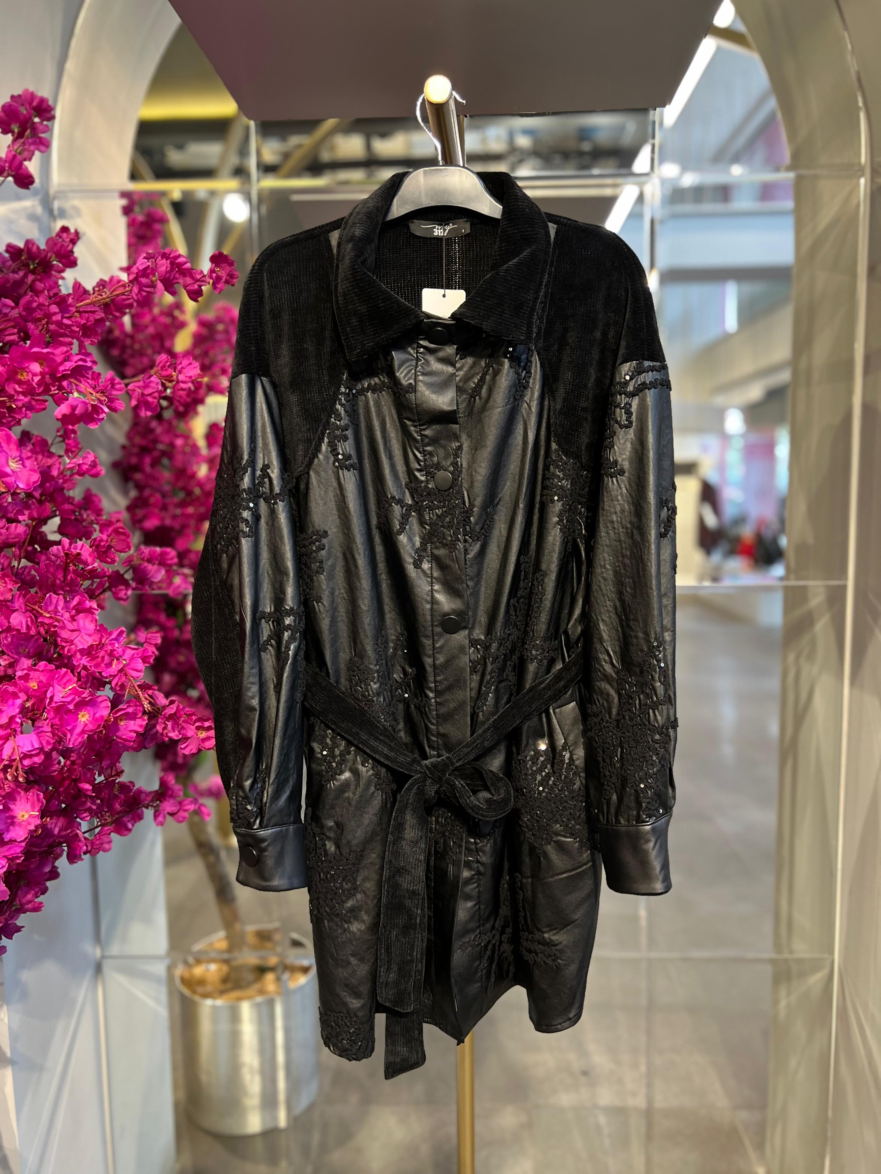 MY312- İŞLEME DETAYLI DERİ CEKET