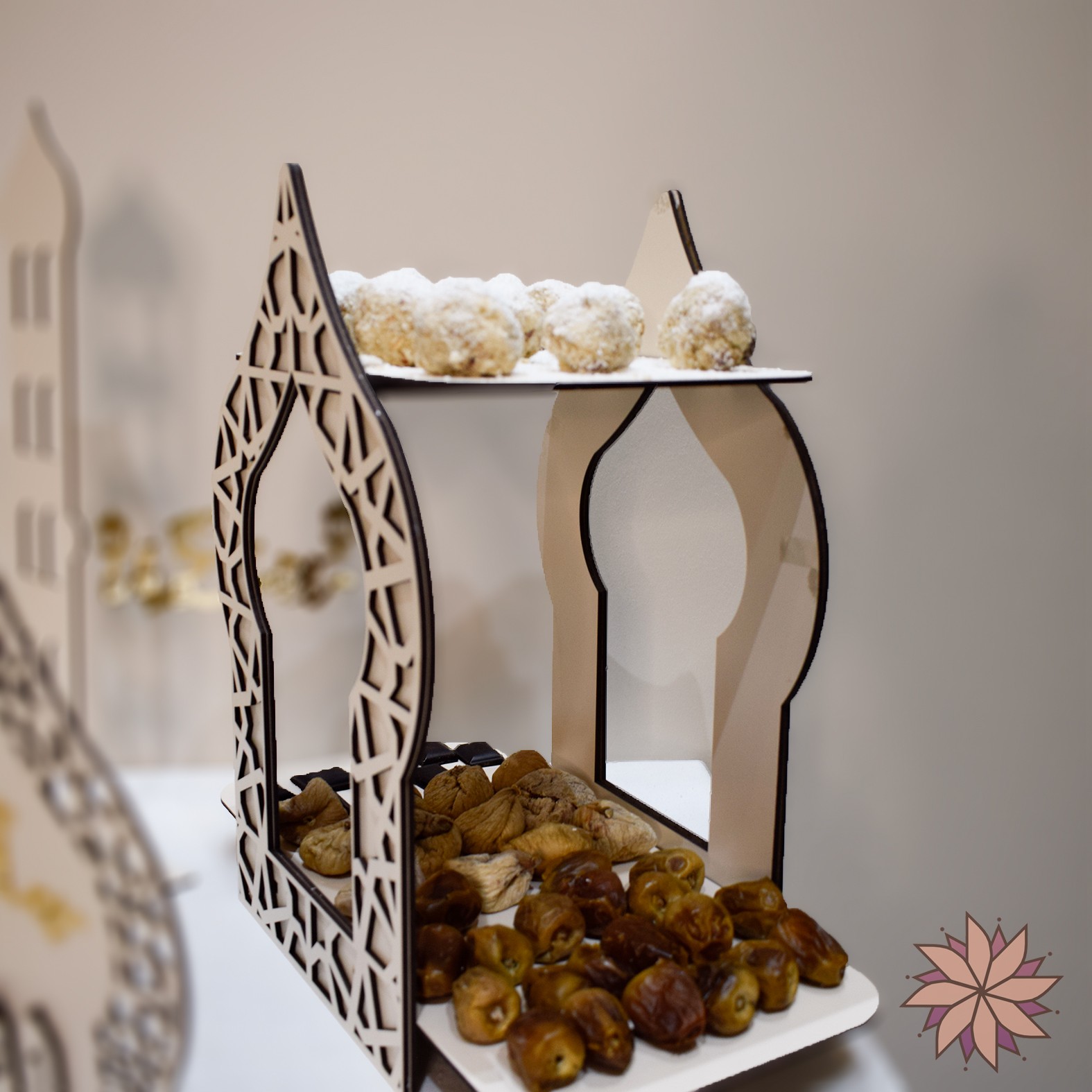 Two-Tier Hospitality Plate Designed Specially for Ramadan