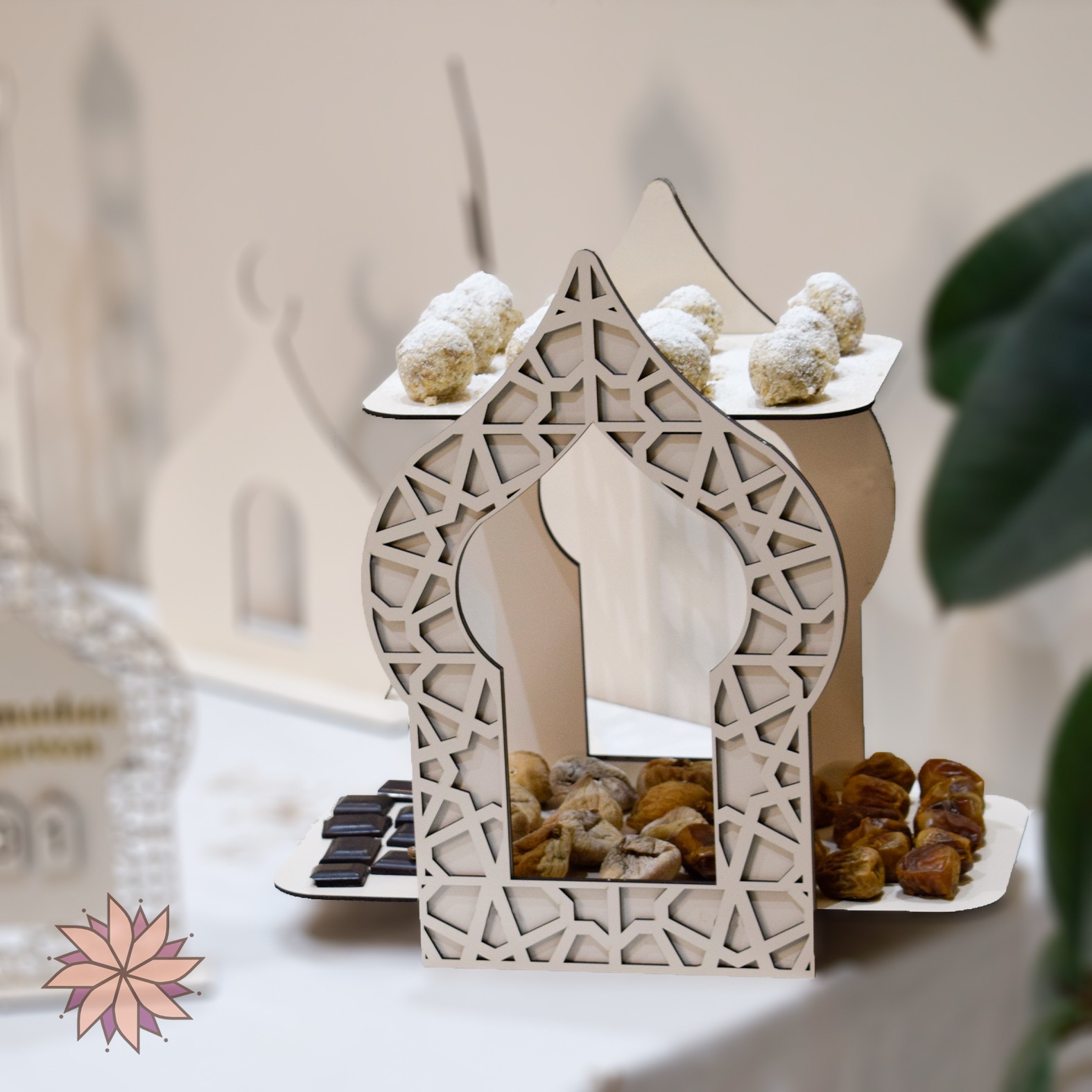 Two-Tier Hospitality Plate Designed Specially for Ramadan