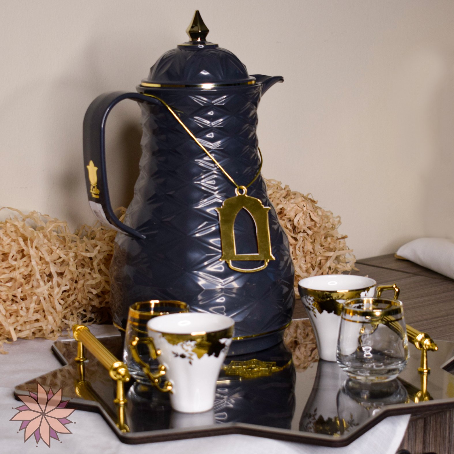 Dark blue thermos specially designed for Ramadan