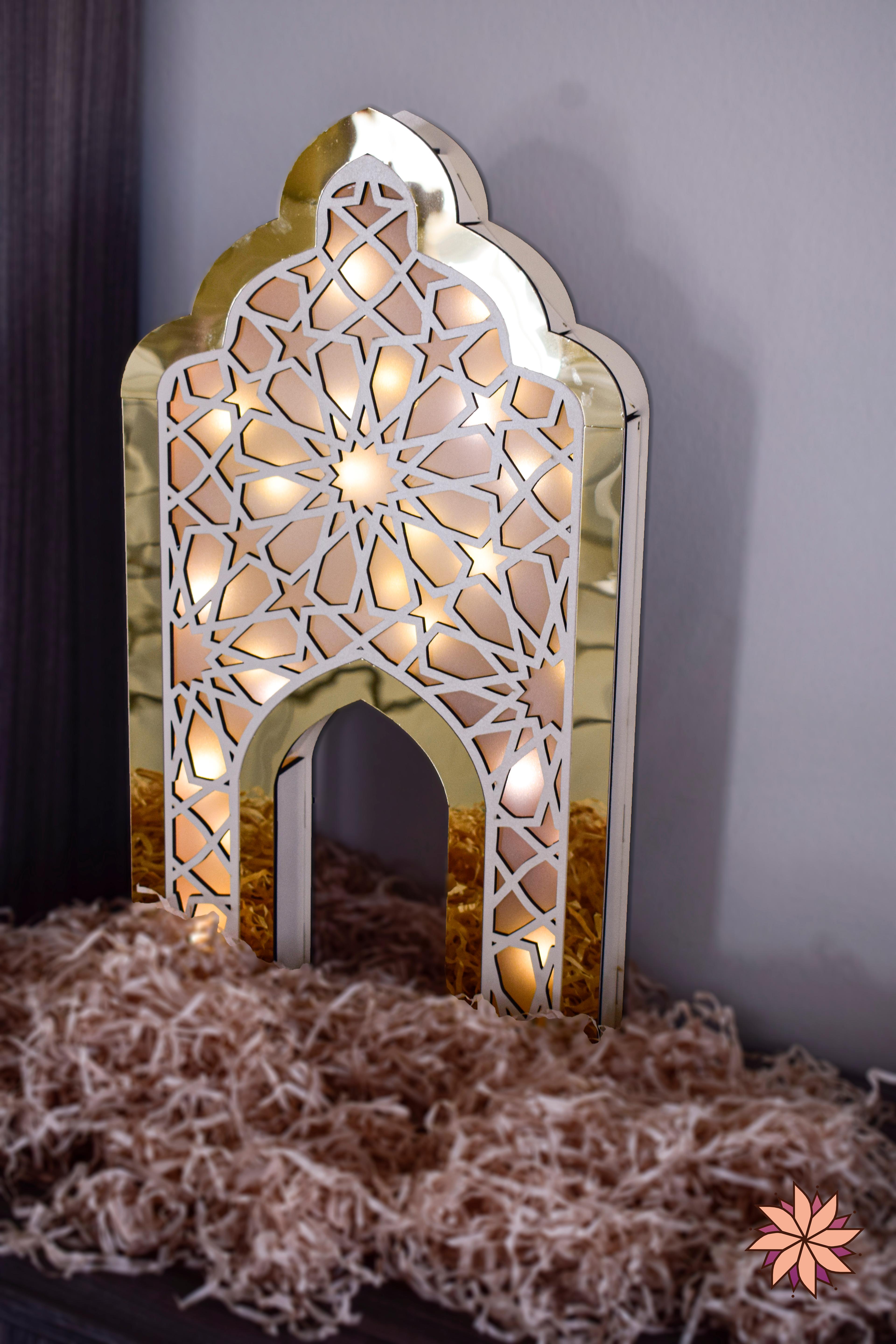 Large Illuminated Mihrab Design Special for Ramadan