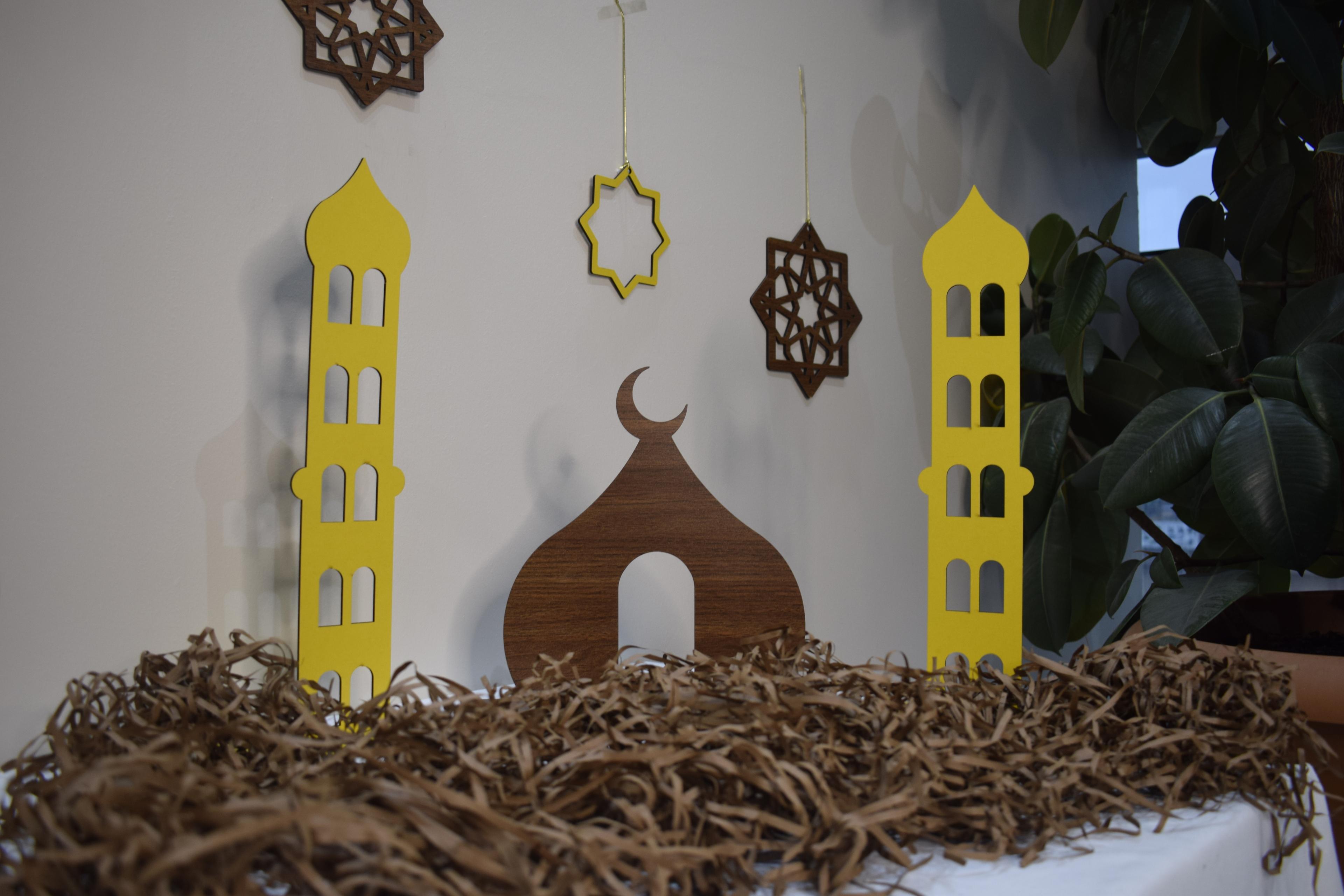 Ramadan dome and minaret decoration set High quality wood