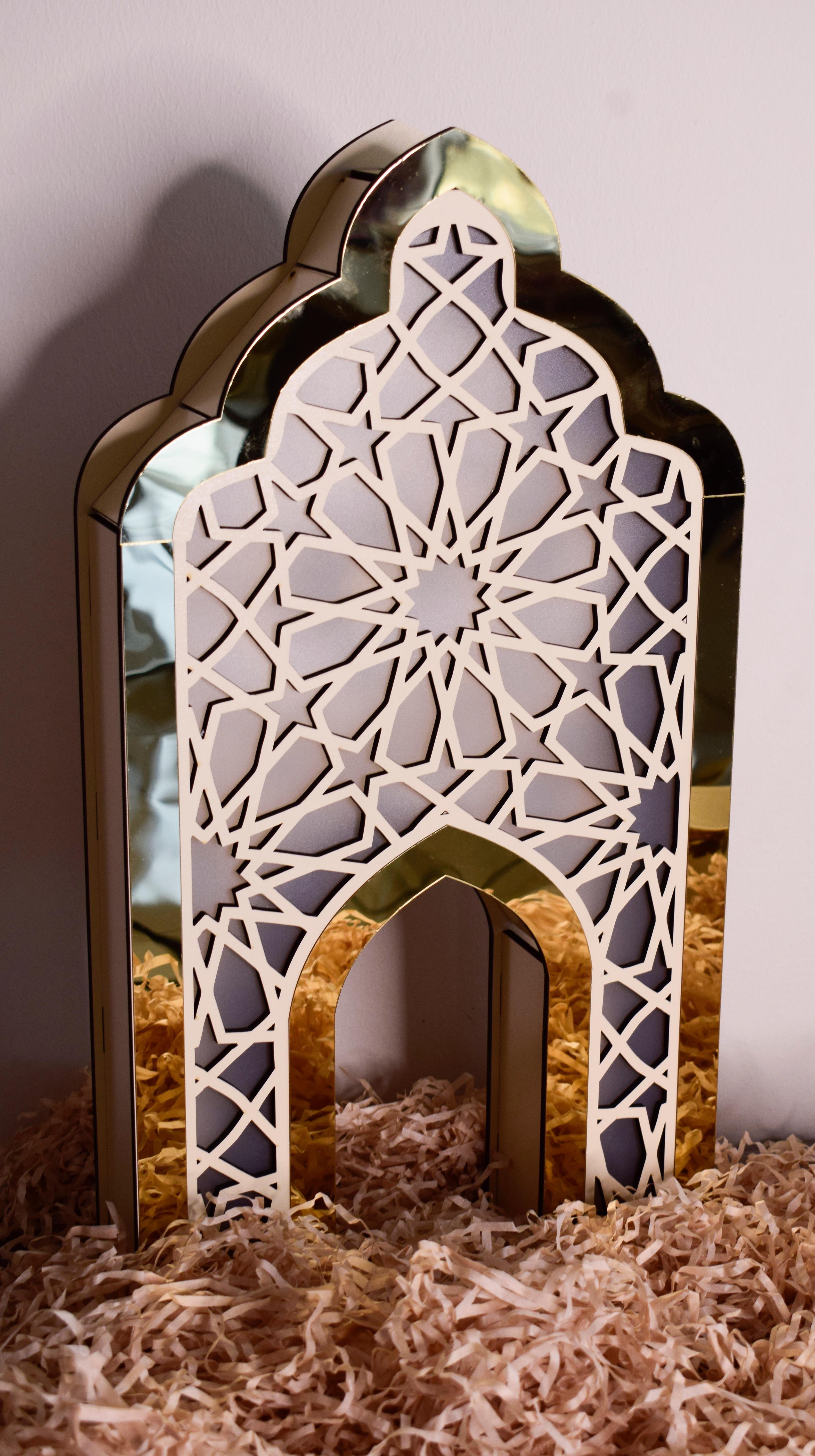 Large Illuminated Mihrab Design Special for Ramadan