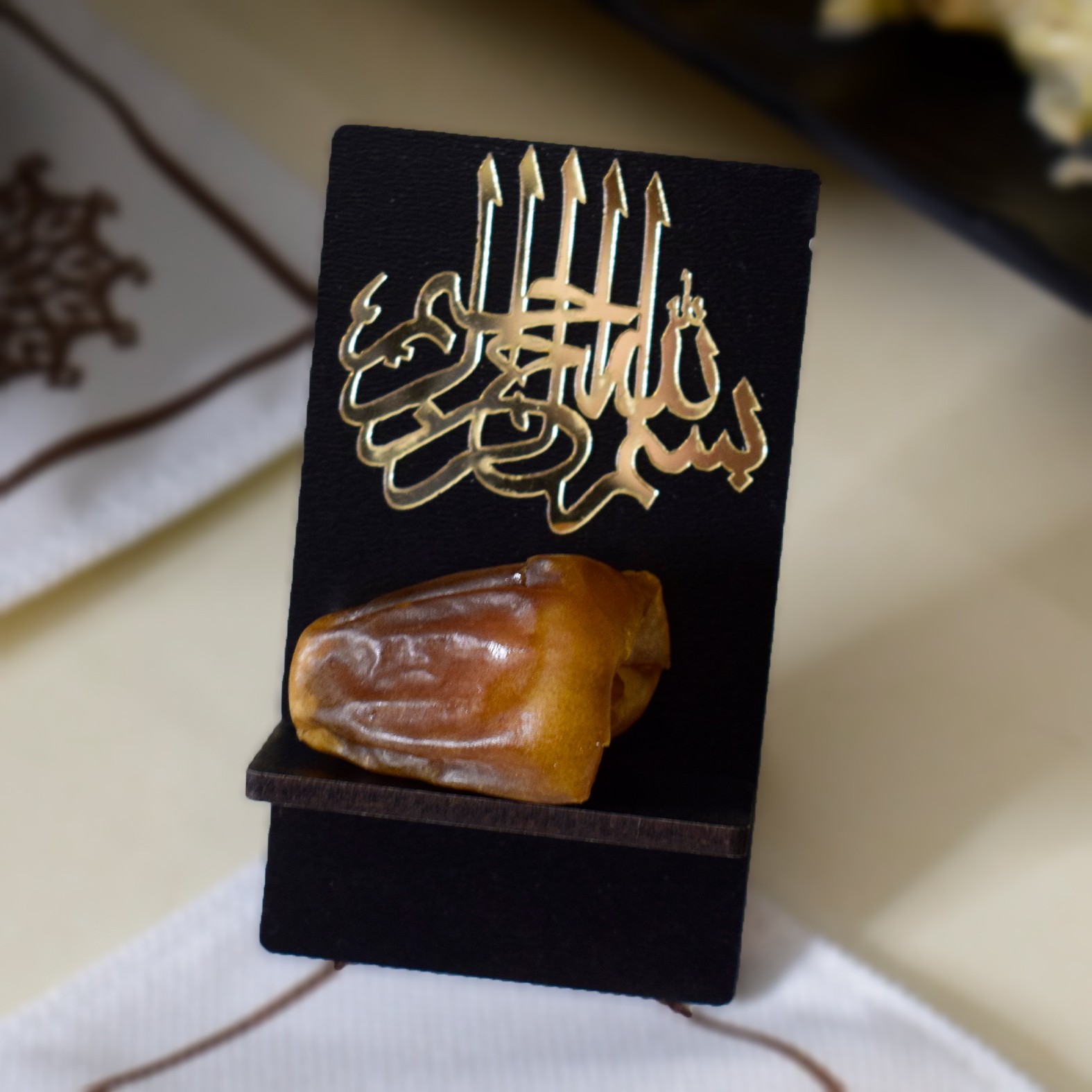 wooden stand specially designed for Ramadan