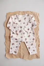 Ayıcık Baskılı Bebek Alt Üst Takım - 250509