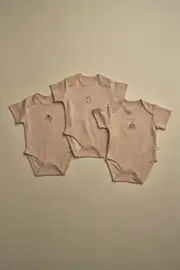 3'lü Bej Dreams Serisi Kısa Kollu Çıt Çıtlı Body Zıbın Model 9 - 250549