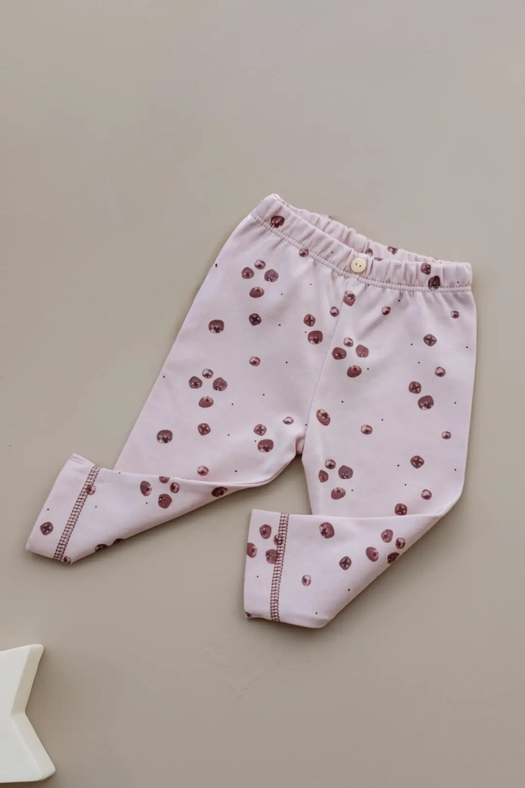 Baskılı Paça Dikiş Detaylı Bebek Tayt 250466