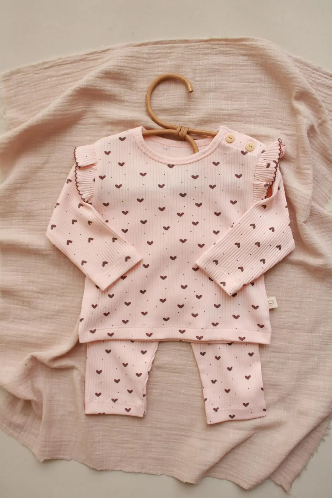 Kalp Baskılı Fancy Girls Alt Üst Takım-250521