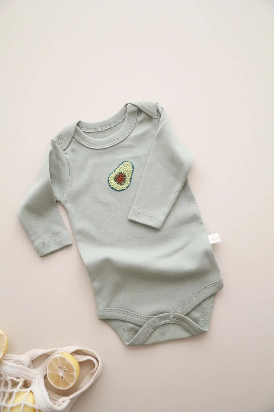 Avokado Nakışlı Uzun Kollu Body 11101