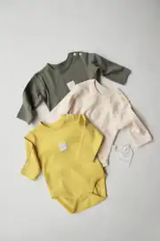 3lü Basic Uzun Kollu Çıt Çıtlı Body Zıbın Model 8 - 11101