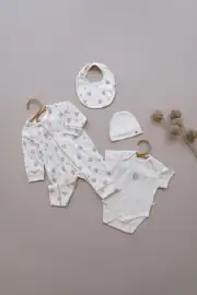 Krem Sincap Serisi 4lü Yenidoğan Set (0-3 Ay) - 250529
