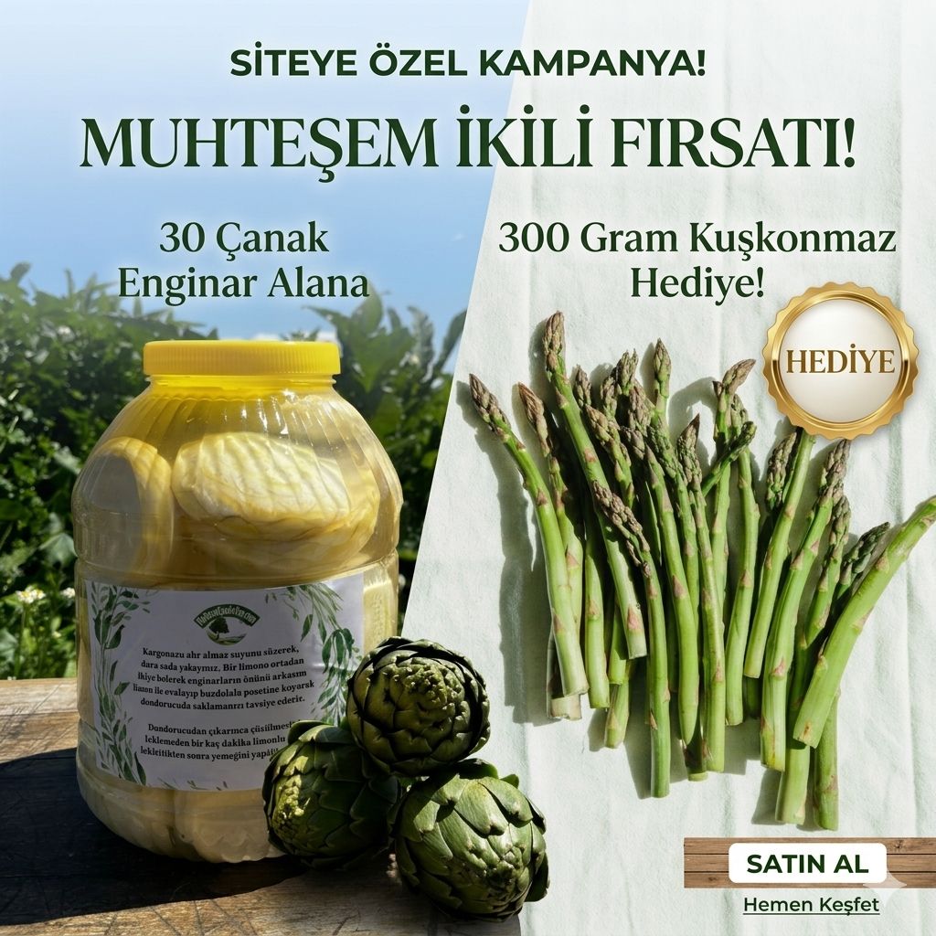 30 Çanak Enginar + Kuşkonmaz Hediye Paketi