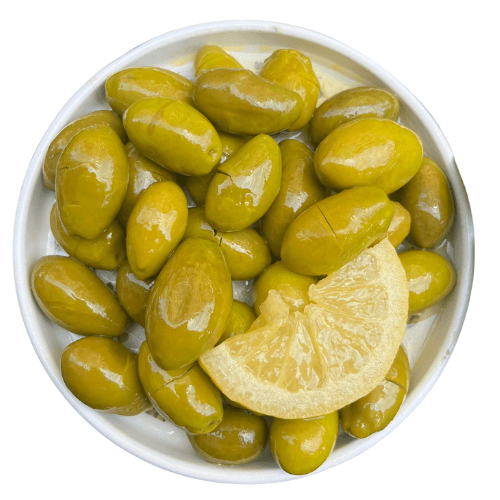 Kalamata Kırma Yeşil Zeytin 1 Kilogram görseli.