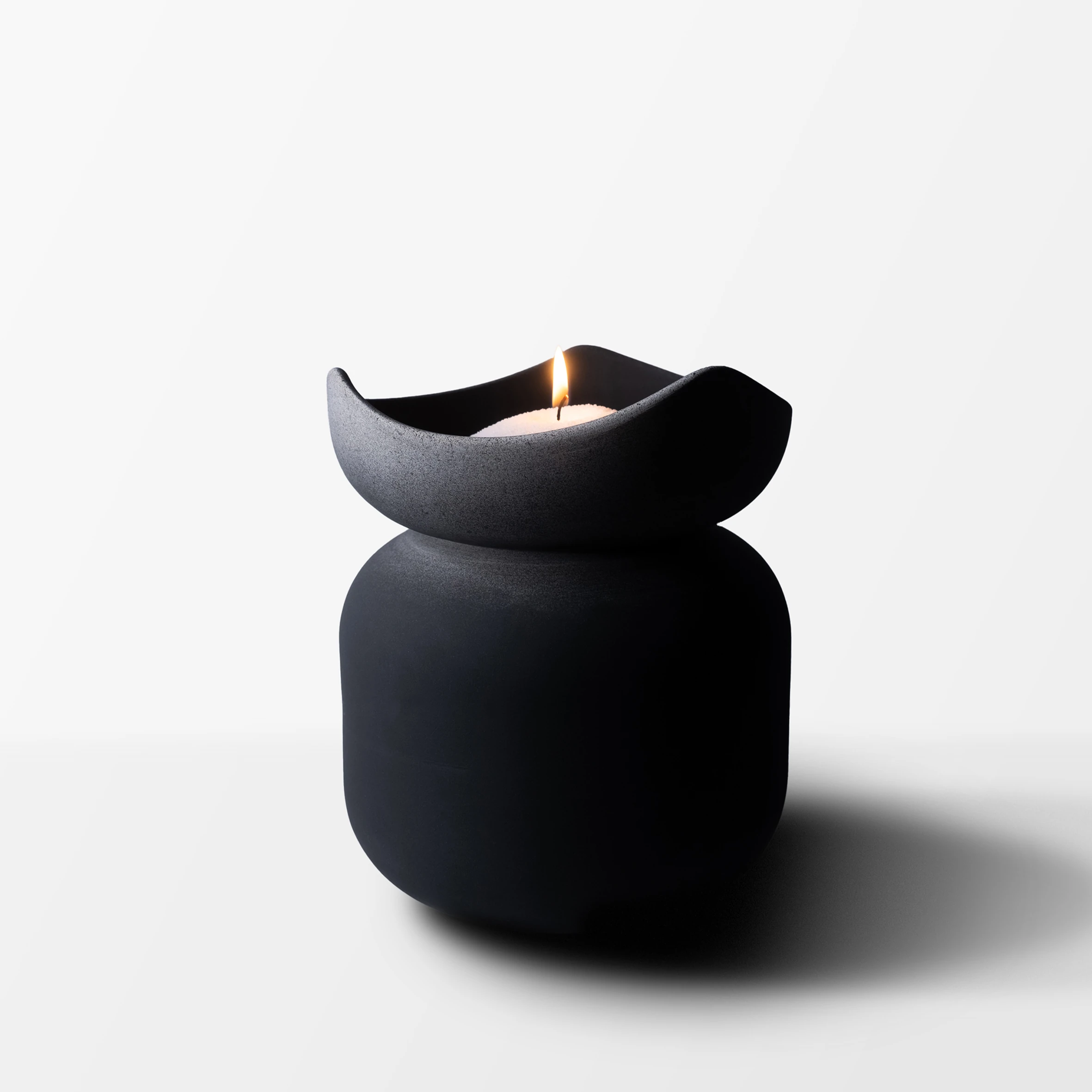 Waveform Matte Vase Black
