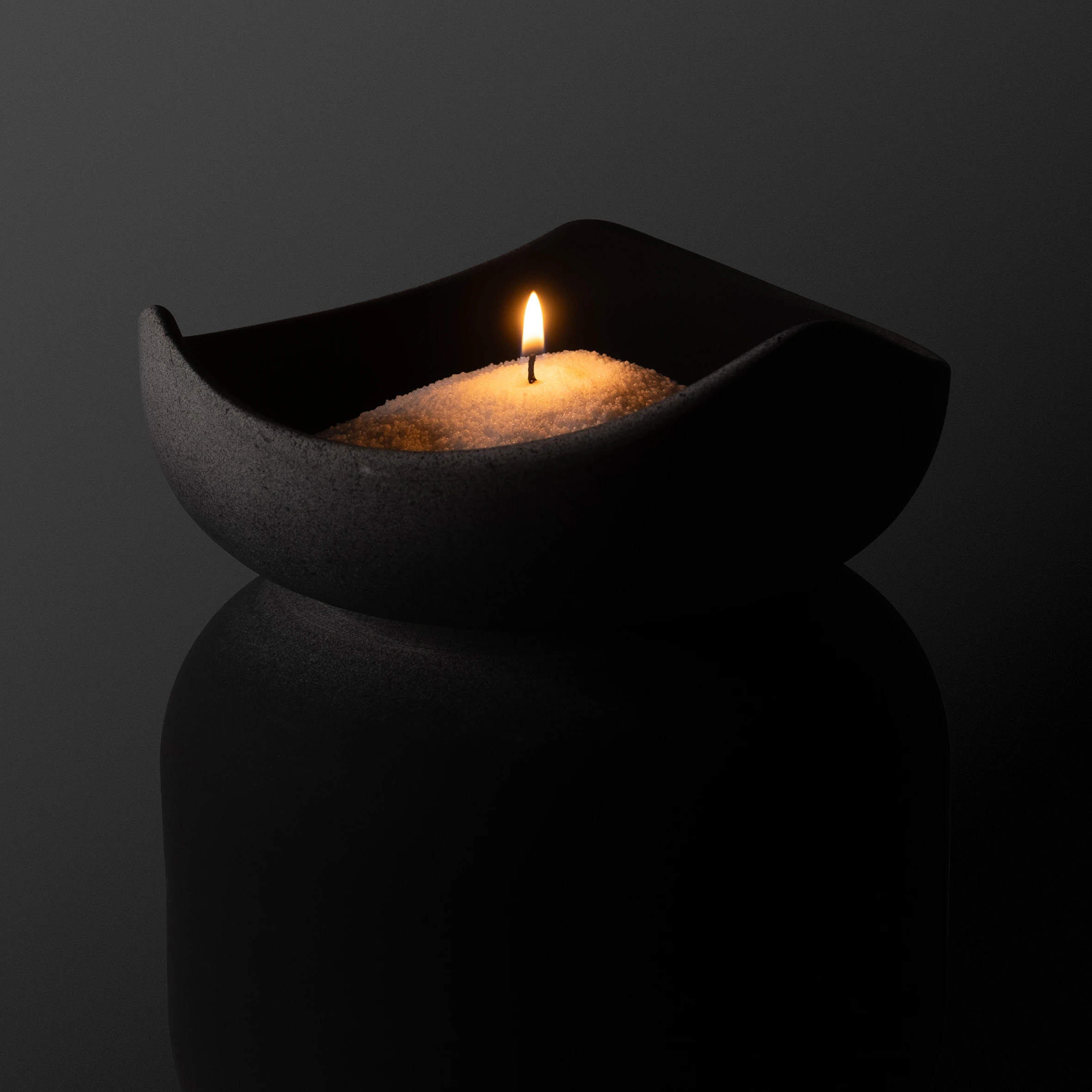 Waveform Matte Vase Black