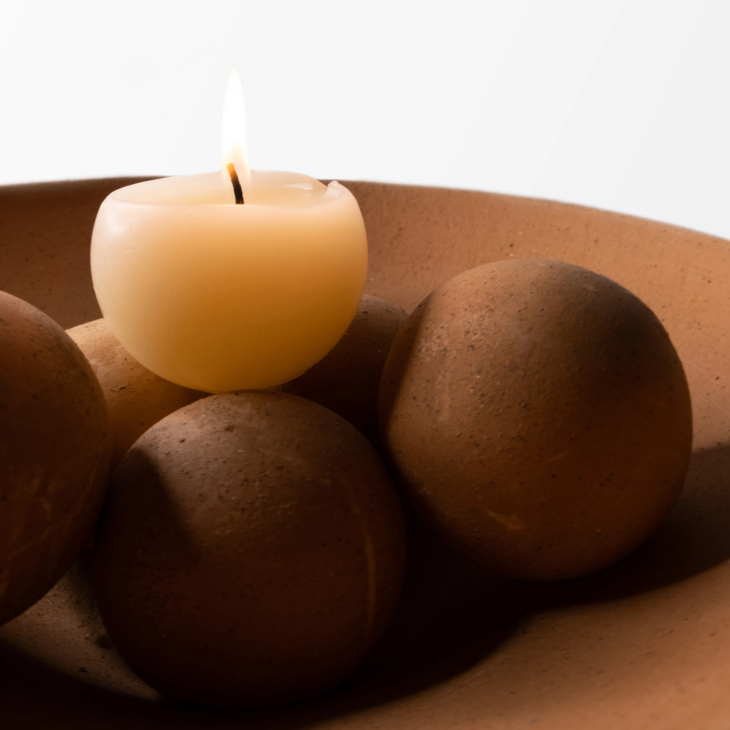 Terracotta Bowl With Spheres