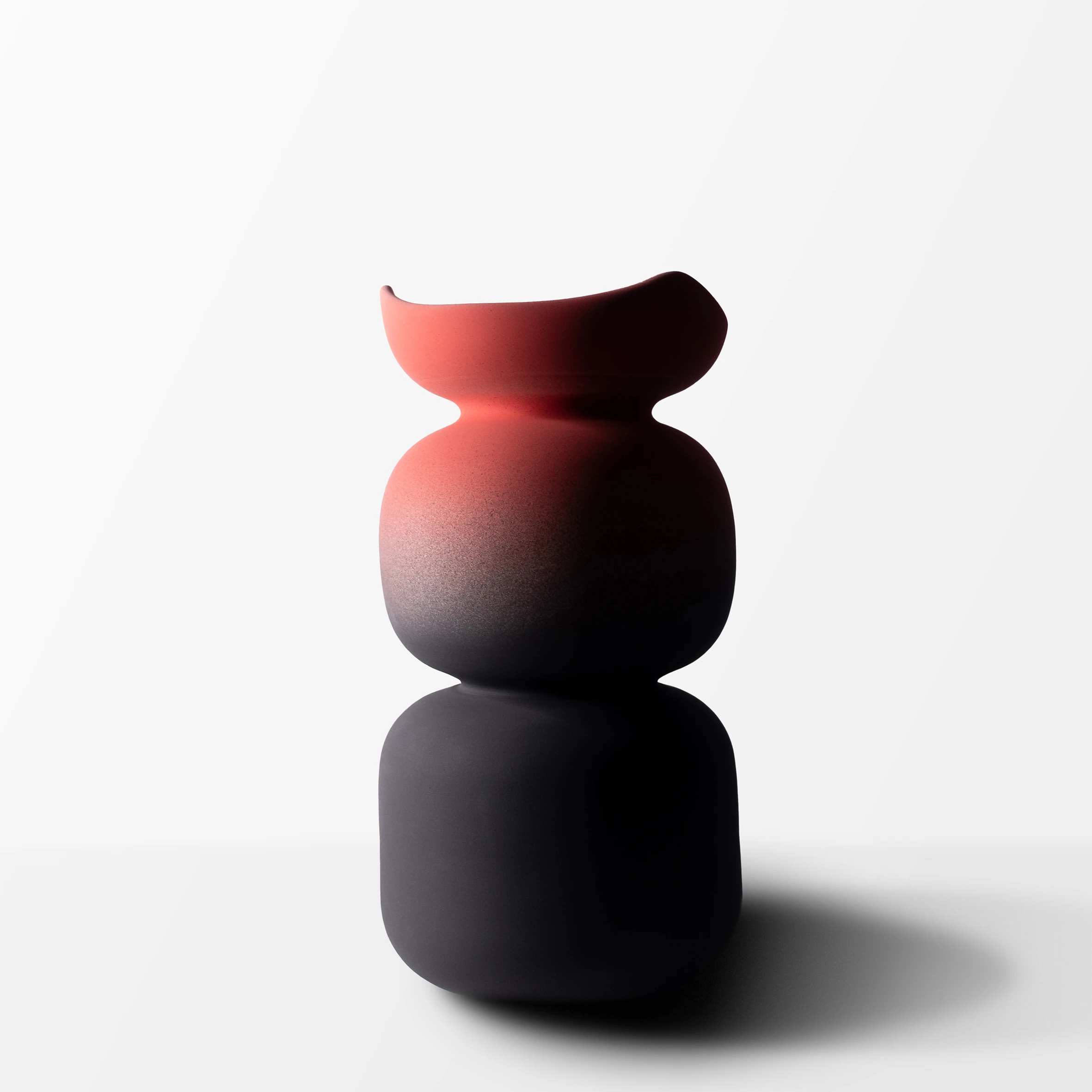 Twinwave Gradient Vase Red & Black
