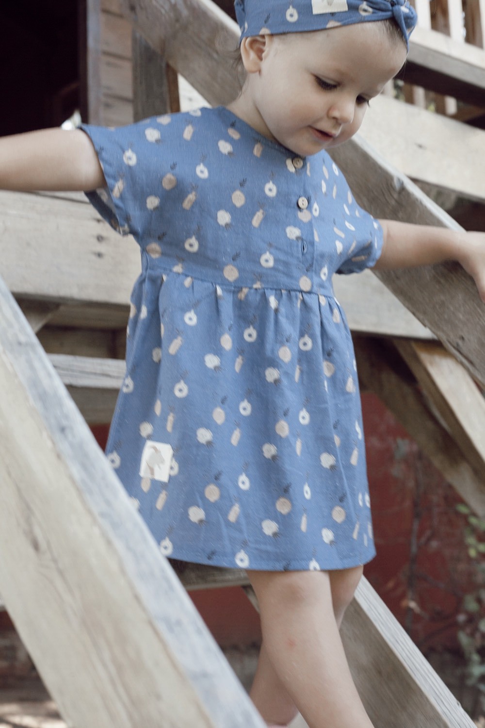 Auntie Me Blue Ice ’Plant Ceramics’ Dress