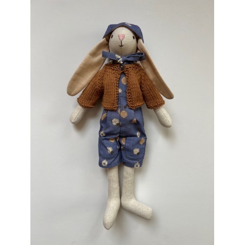 Auntie Me 'Bunny Friend with jumpsuit' Linen Toy