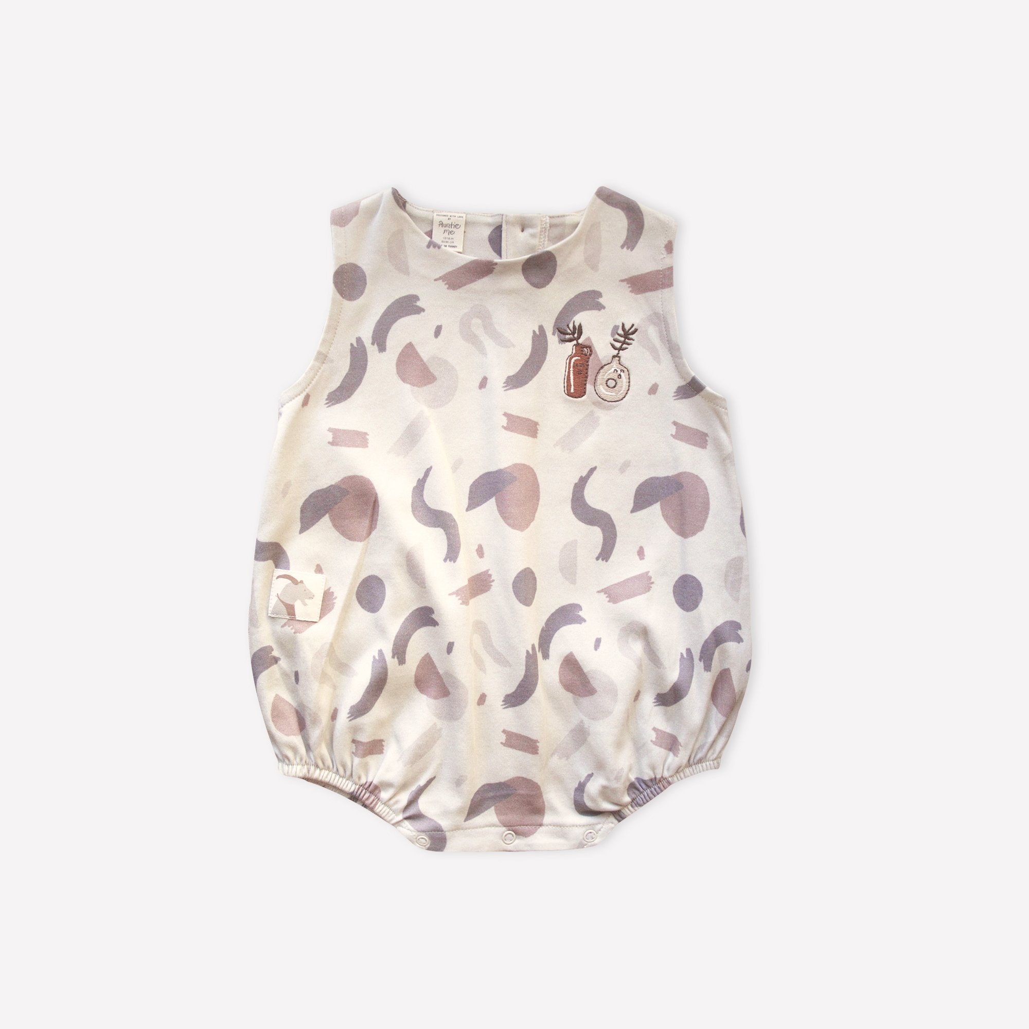 Auntie Me Organic 'Irregular Shapes' Bubble Onesie