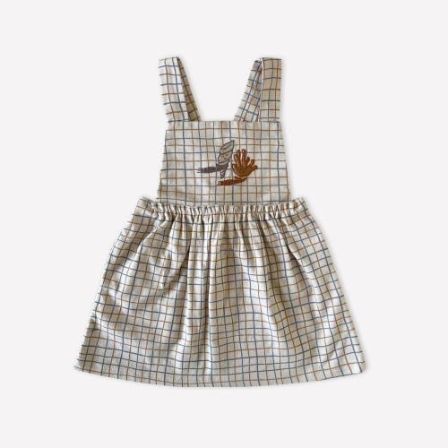 Auntie Me Organic 'Wavy Checked' Woven Dress