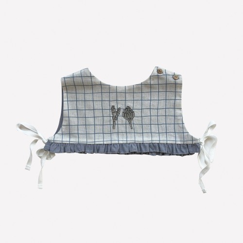 Auntie Me Organic Wide Checked 'Asparagus & Artichoke' Crop Top