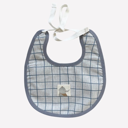 Auntie Me Organic Wide Checked Double Sided Woven Bib