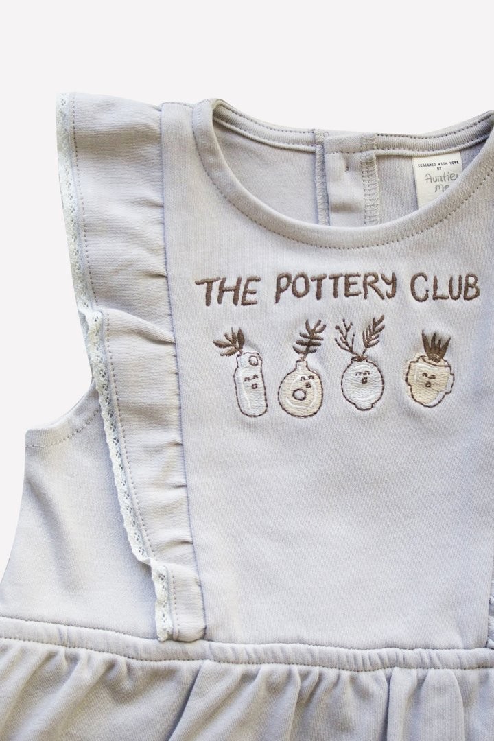 Auntie Me Organic Wind Chime ’the Pottery Club’ Bubble Onesie