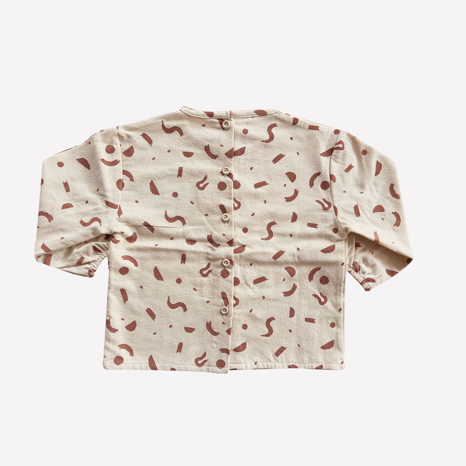 Auntie Me Organic Biscotti 'Irregular Shapes' Woven Blouse