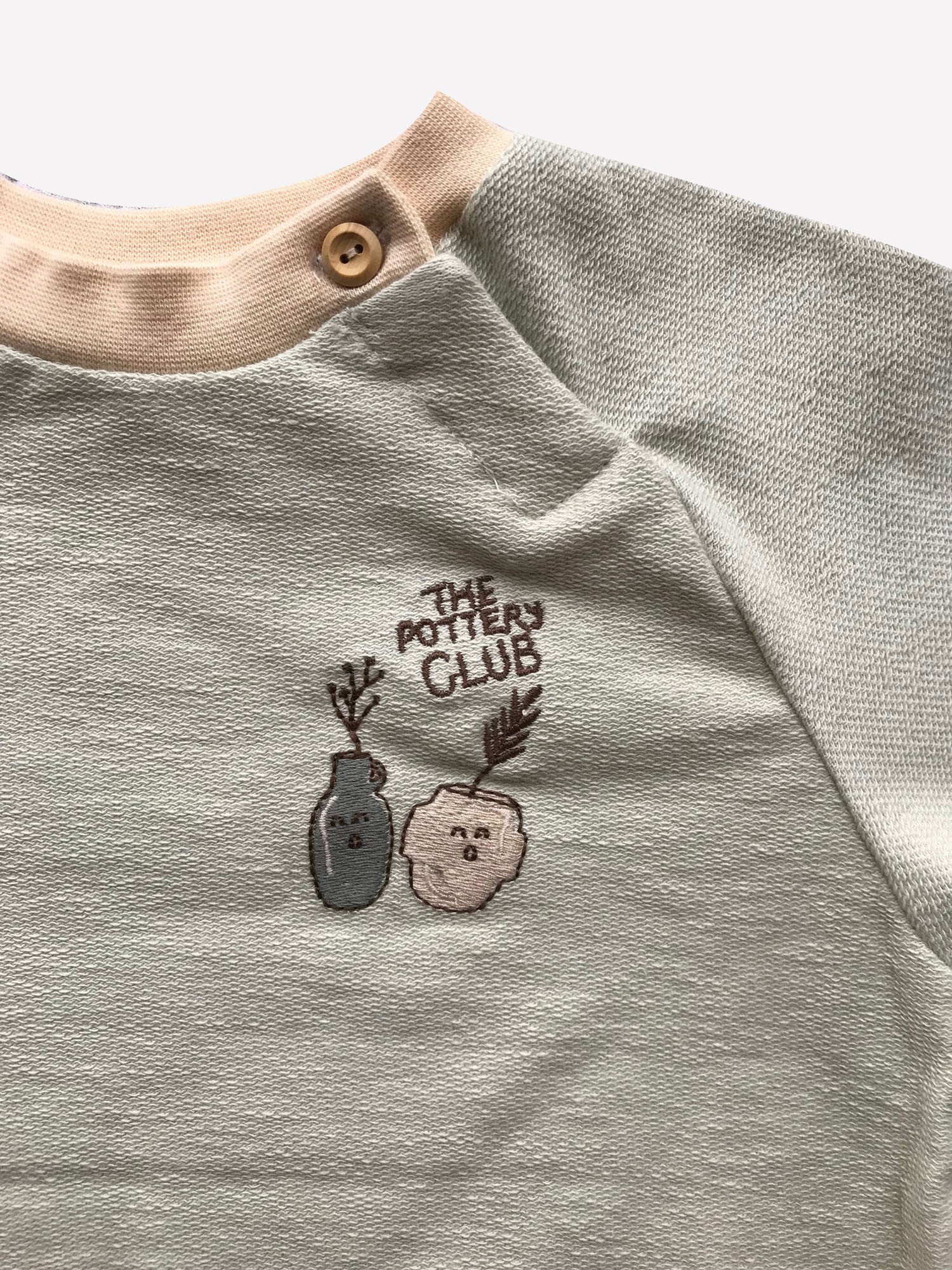 Auntie Me Organic Celadon 'the Pottery Club' Sweatshirt