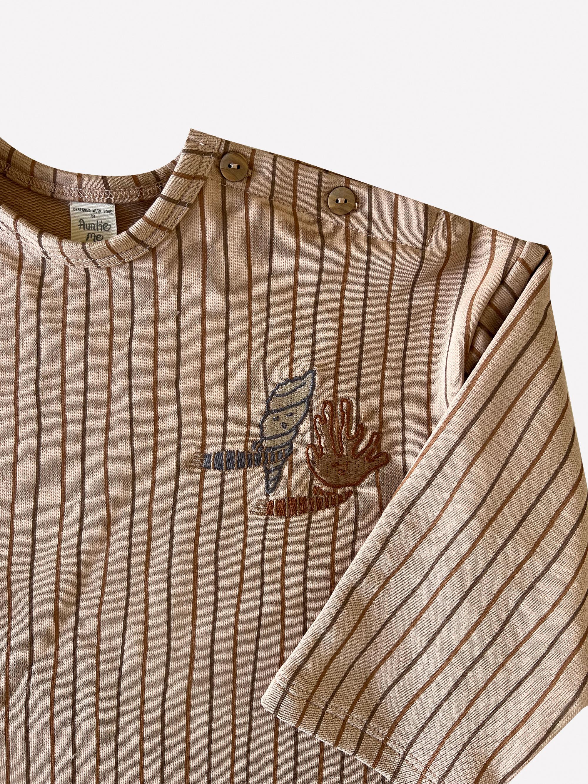 Auntie Me Organik 'Wavy Striped' Sweatshirt