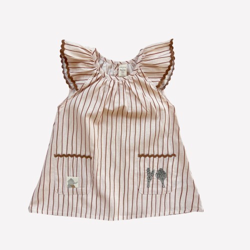 Auntie Me Organic Striped ’Asparagus and Artichoke’ Dress