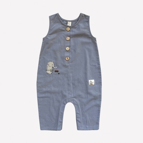 Auntie Me Organic Dapple Grey 'Elephant' Jumpsuit