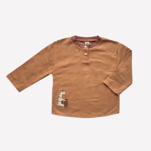 Auntie Me Organic Biscuit 'Goat' Woven Shirt