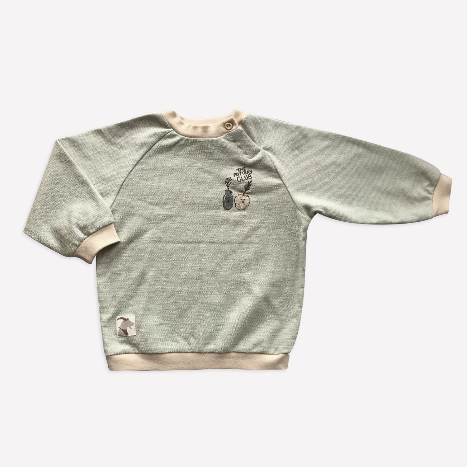 Auntie Me Organic Celadon 'the Pottery Club' Sweatshirt