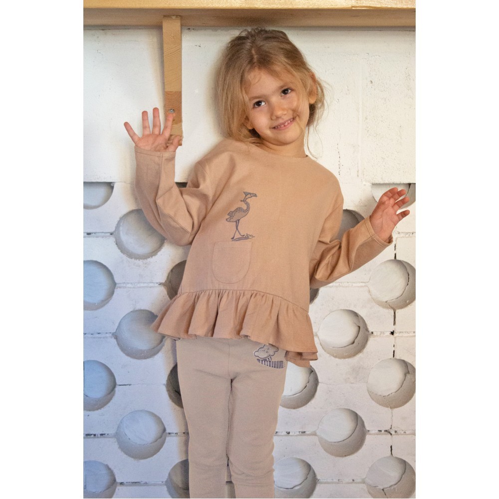 Auntie Me Organic Biscotti 'Cloud With Scarf' Ribbed Legging