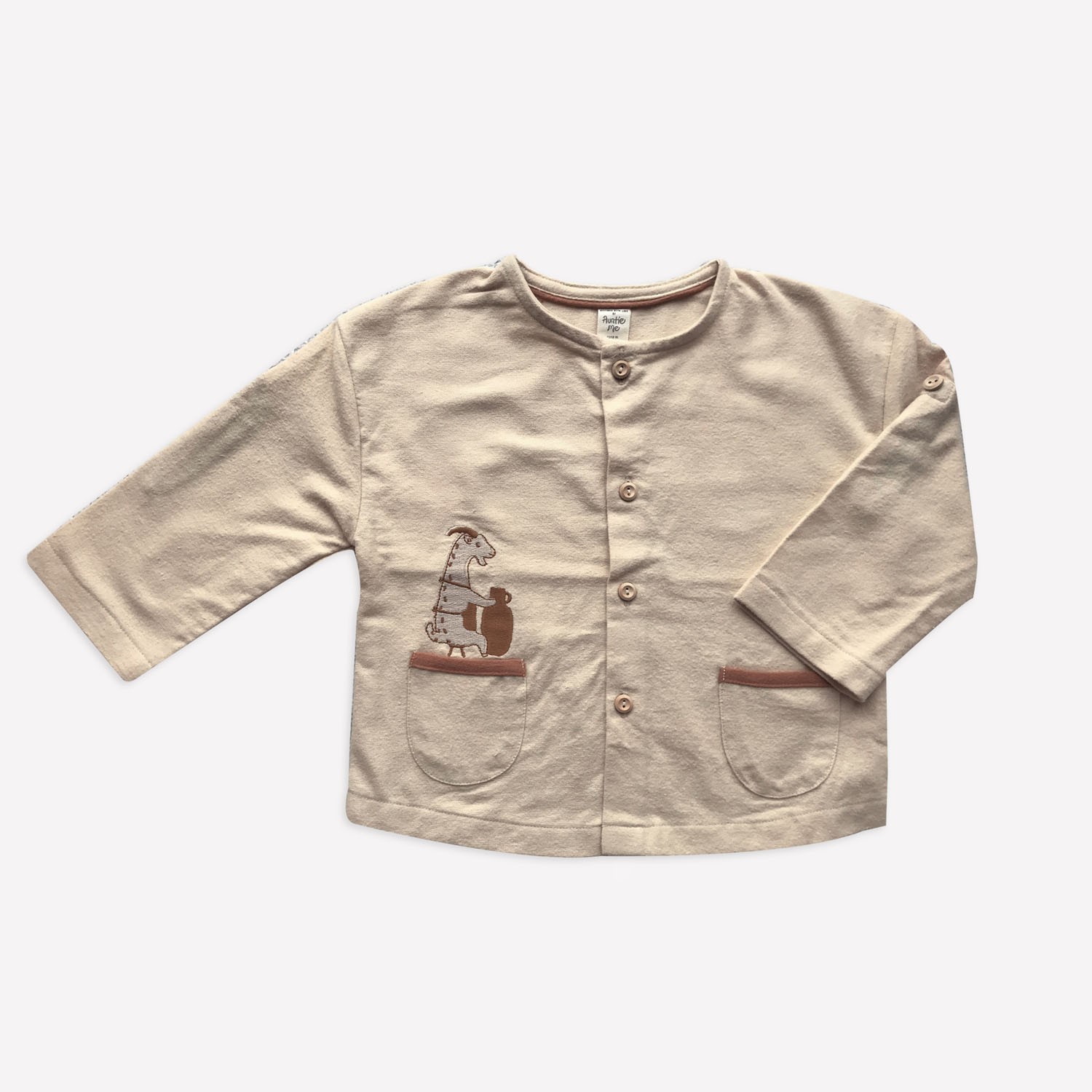 Auntie Me Organic Biscotti 'goat' Woven Shirt