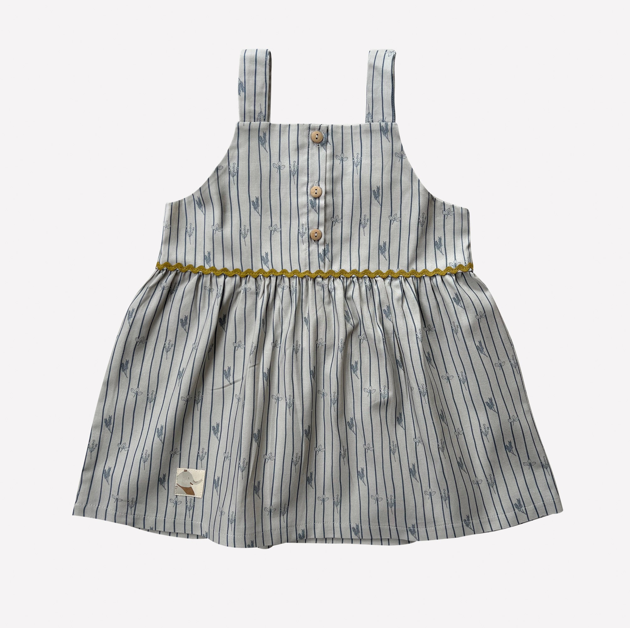 Auntie Me Organic 'Stripes&Herbs’ Flannel Dress