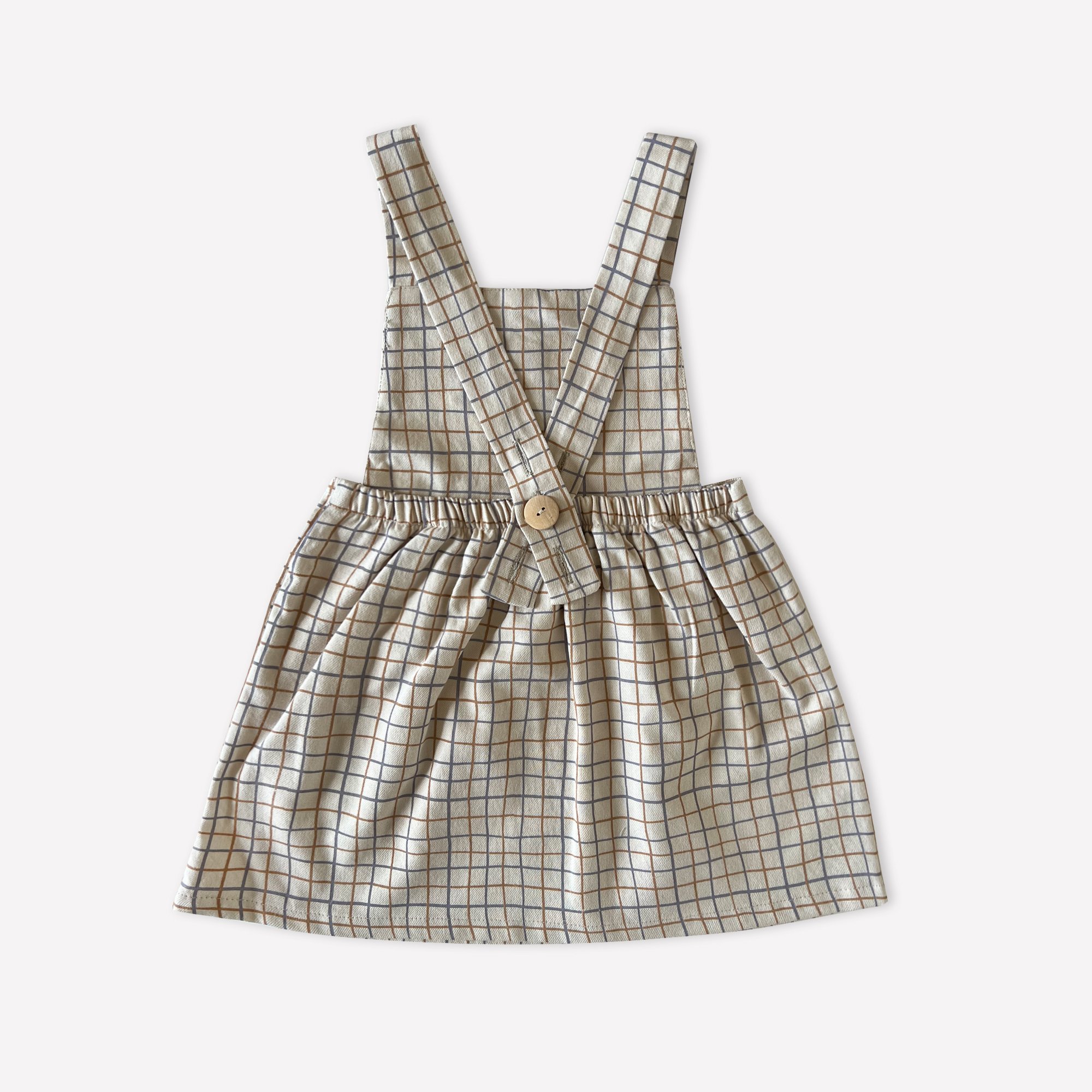 Auntie Me Organic 'Wavy Checked' Woven Dress