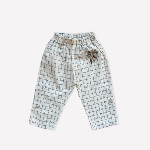 Auntie Me Organic Wide Checked 'Seed' Trousers