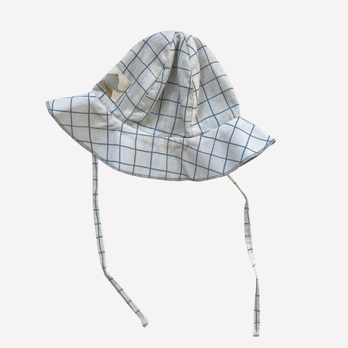 Auntie Me Organic Wide Checked Double Sided Sun Hat