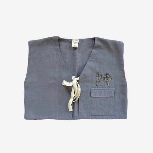 Auntie Me Organic Dapple Grey 'Asparagus & Artichoke' Vest