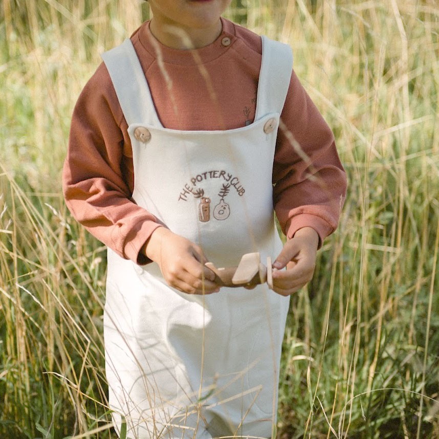 Auntie Me Organic Celadon 'the Pottery Club' Salopette